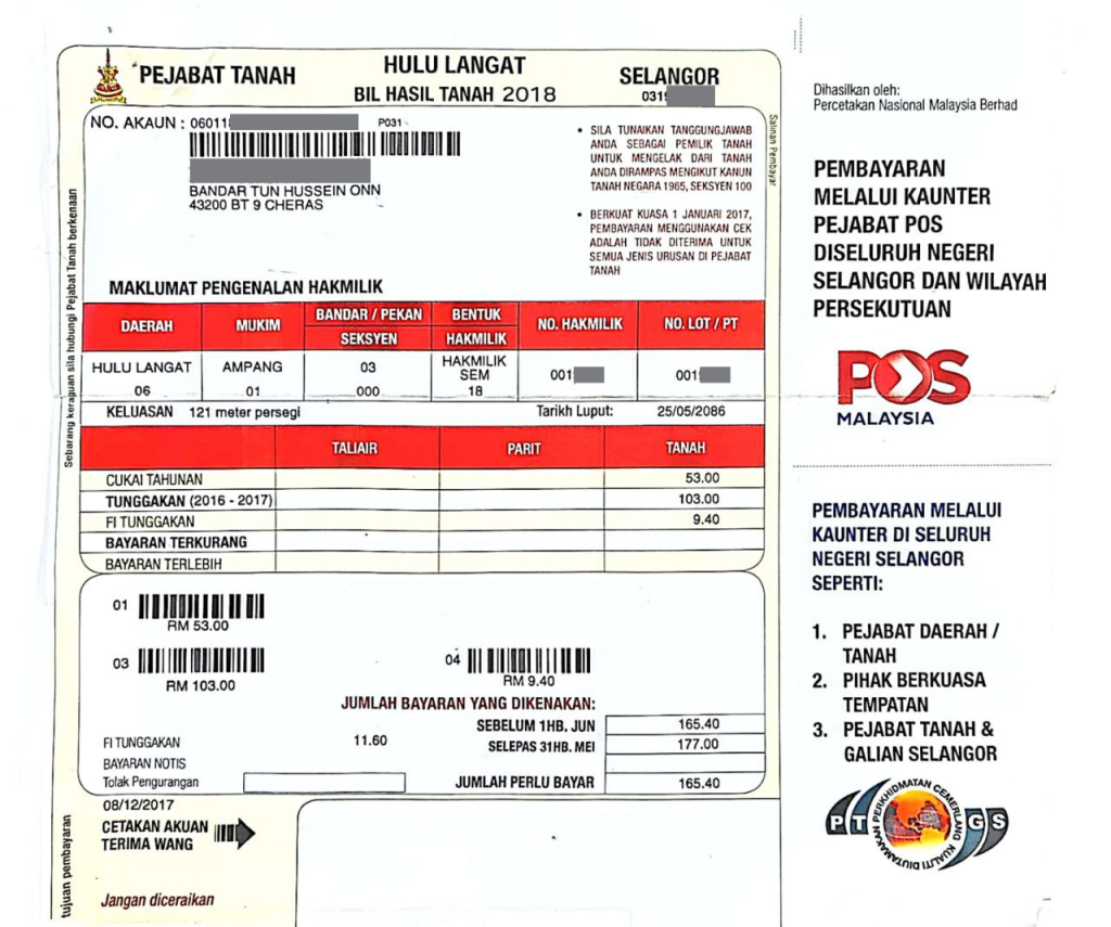 apa itu cukai tanah